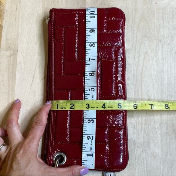 Hobo International Red Patent Leather Quilted Wristlet - Picture 8 of 8